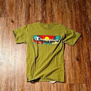 Womens Champion Olive Green T-Shirt Small